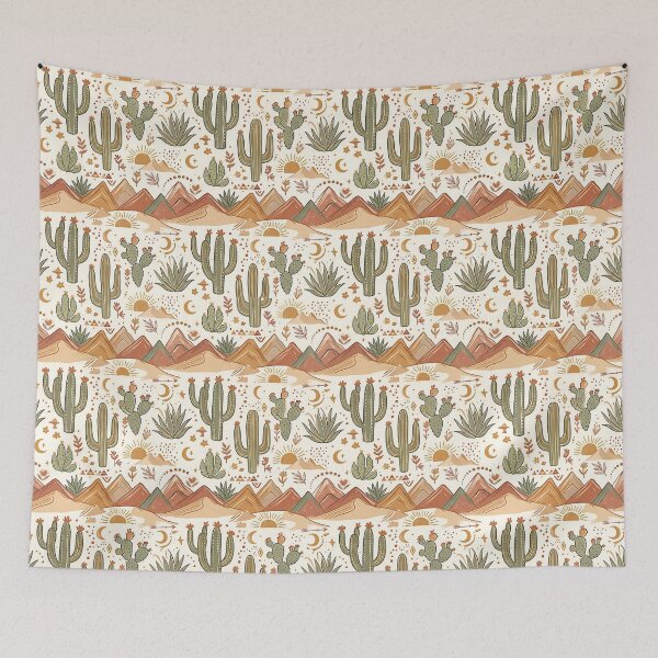 Item preview, Desert Cactus Landscape Southwestern Art Boho Nature designed and sold by SplashTastic.