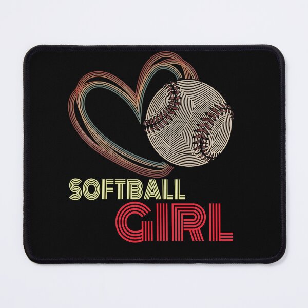 Item preview, Retro Heart Softball Girl Design designed and sold by LashondaGreen89.