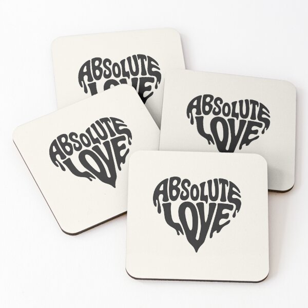 Item preview, Absolute Love Dripping Heart Typography Design designed and sold by AbsoluteMotif.