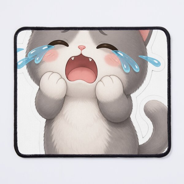 Item preview, Adorable Crying Kitten Sticker Cute Kawaii Cat PNG Transparent designed and sold by rajaansariT.