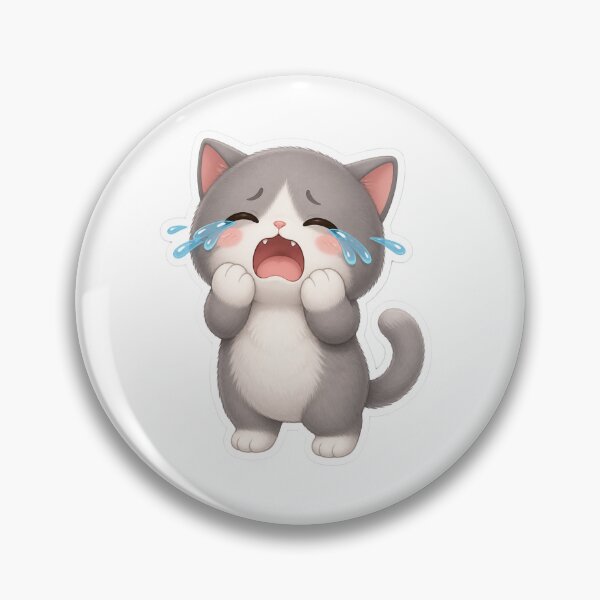 Item preview, Adorable Crying Kitten Sticker Cute Kawaii Cat PNG Transparent designed and sold by rajaansariT.