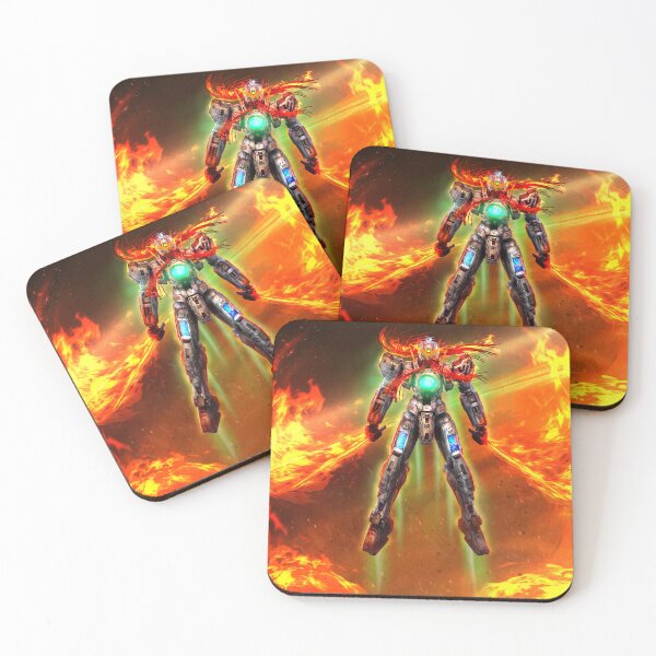 Item preview, GN-004 Gundam Nadleeh Gundam Exia artwork ink illustration full colour on fire designed and sold by sabartgunpla.