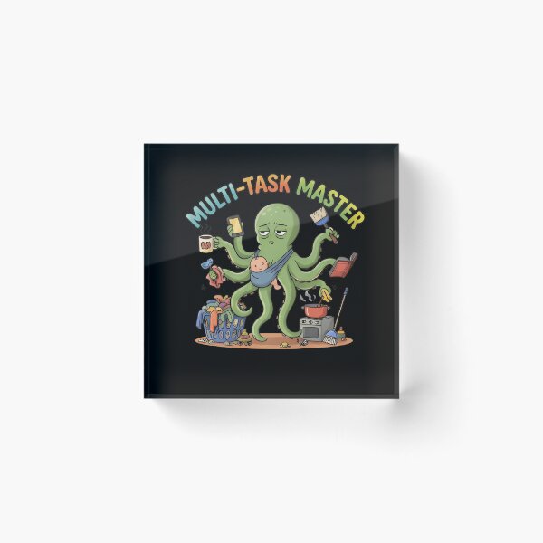 Item preview, Multi-Task Master Octopus Shirt – Funny Busy Mom Tee designed and sold by ZyxDes.