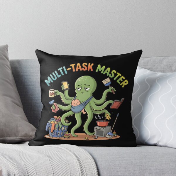 Item preview, Multi-Task Master Octopus Shirt – Funny Busy Mom Tee designed and sold by ZyxDes.