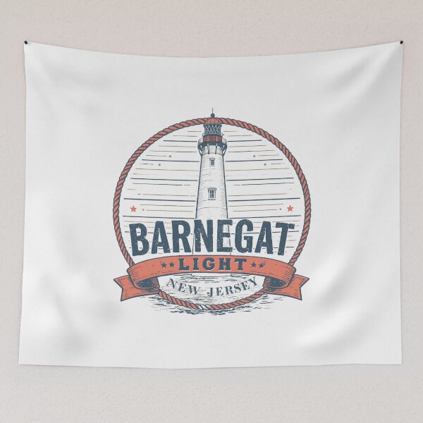 Item preview, Barnegat Light New Jersey Vintage Lighthouse Travel T-Shirt Design designed and sold by Kavya Art.