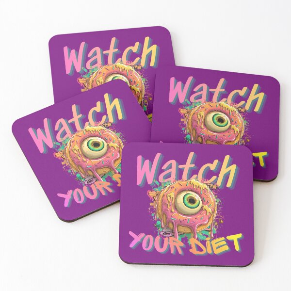 Item preview, Watch Your Diet - Creepy Eyeball Donut Surreal Art designed and sold by illeN-Art-World.