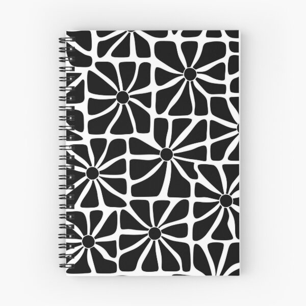 Item preview, Black and White Retro Floral Pattern Design designed and sold by AbsoluteMotif.