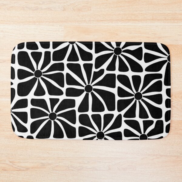 Item preview, Black and White Retro Floral Pattern Design designed and sold by AbsoluteMotif.