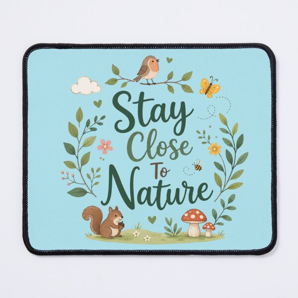 Item preview, Stay Close To Nature Cute Forest Quote Design | Whimsical Nature Aesthetic Illustration designed and sold by Sanika arts .
