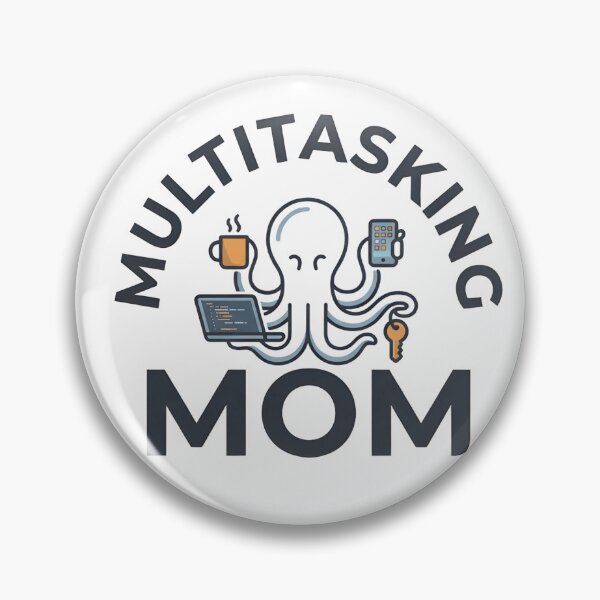 Item preview,  Minimal Multitasking Mom Shirt – Modern Octopus Mom Tee designed and sold by ZyxDes.