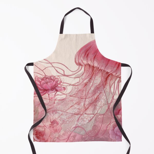 Item preview, Jellyfish swims among pink flowers designed and sold by anytka.