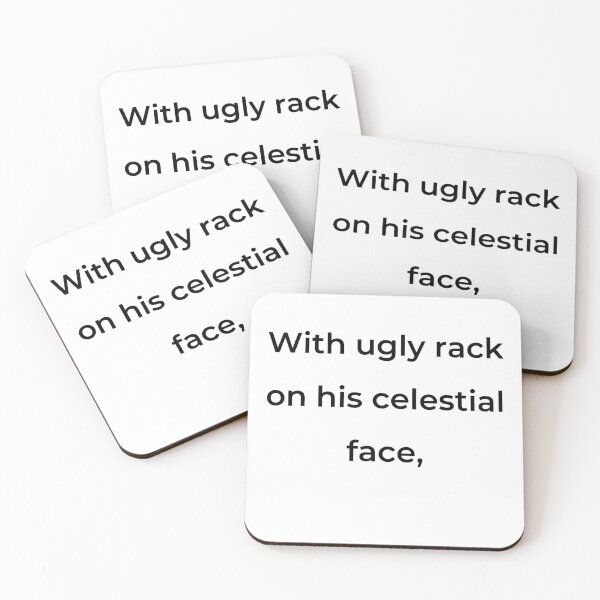 Item preview, "With ugly rack on his celestial face," - print black designed and sold by ariksworld.