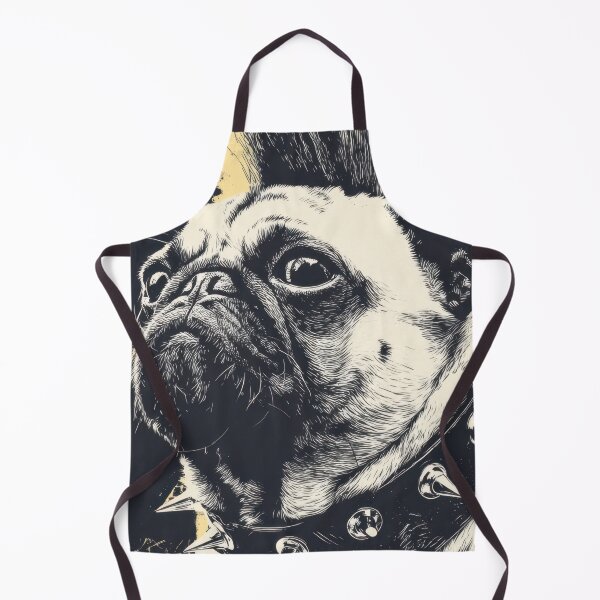 Item preview, Pug with mohawk and studded collar designed and sold by anytka.