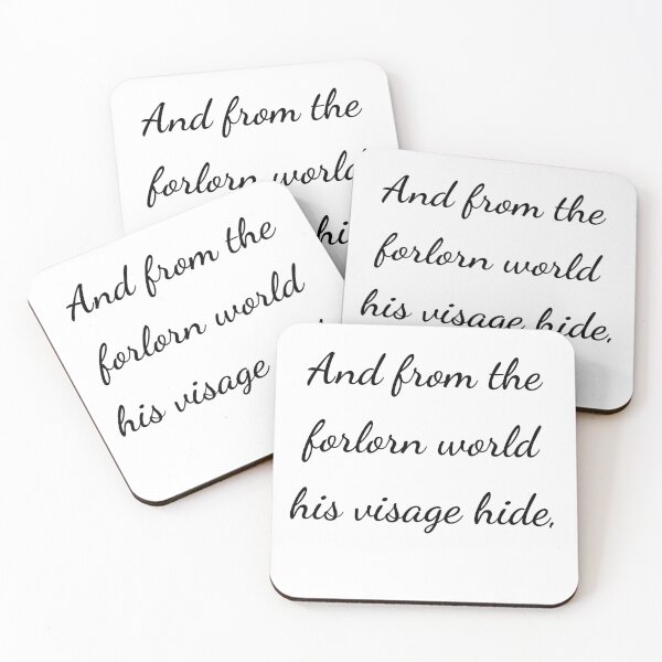Item preview, "And from the forlorn world his visage hide," - handwriting black designed and sold by ariksworld.