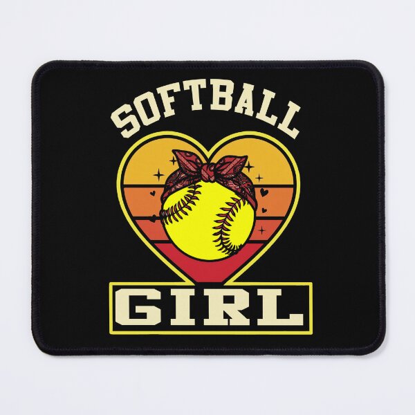 Item preview, Retro Heart Bow Softball Girl Shirt designed and sold by LashondaGreen89.
