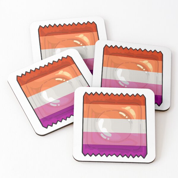 Item preview, Lesbian Flag Condom Pack Safe Sex Vintage Apothecary Art designed and sold by Mustangana.