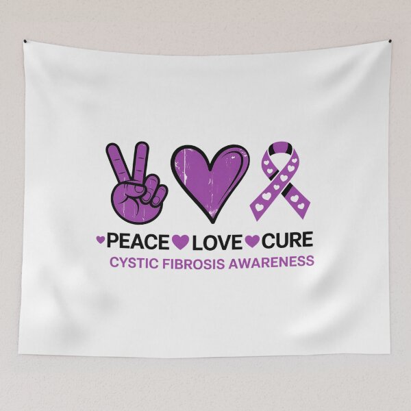 Item preview, Cystic Fibrosis Awareness Peace Love Cure designed and sold by sailorjessiArt.