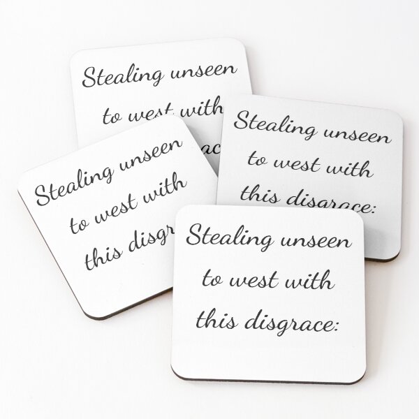 Item preview, "Stealing unseen to west with this disgrace:" - handwriting black designed and sold by ariksworld.