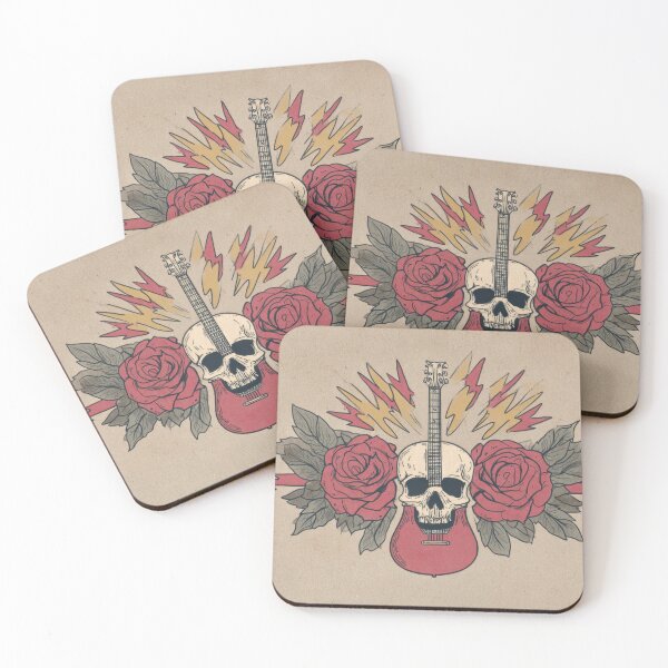 Item preview, Skull and guitar with roses design designed and sold by anytka.
