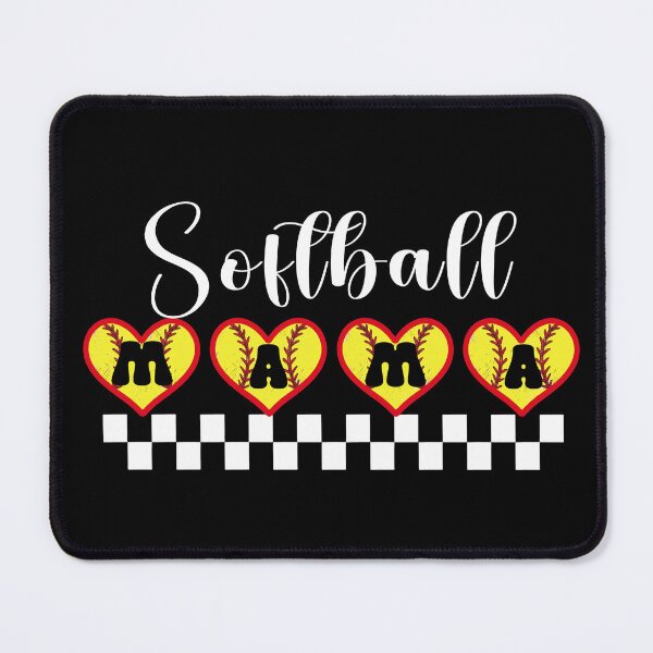 Item preview, Softball Mama Checkered Heart Design designed and sold by LashondaGreen89.
