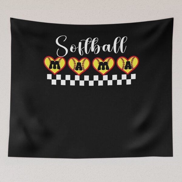 Item preview, Softball Mama Checkered Heart Design designed and sold by LashondaGreen89.