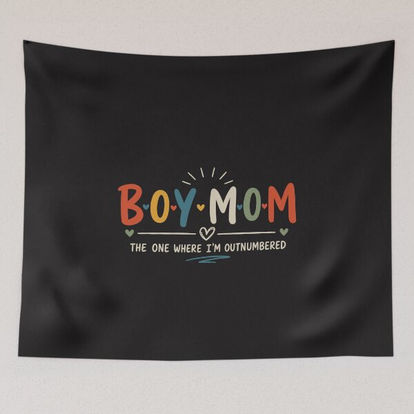Item preview, Boy Mom The One Where I’m Outnumbered Funny Motherhood Retro designed and sold by kiralynstration.