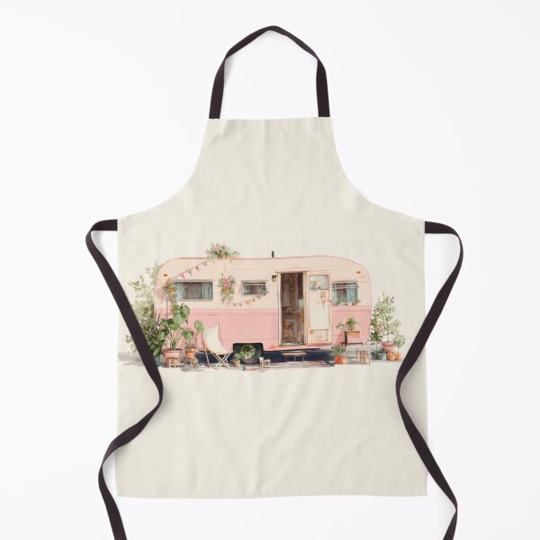 Item preview, Vintage trailer in a garden setting designed and sold by anytka.