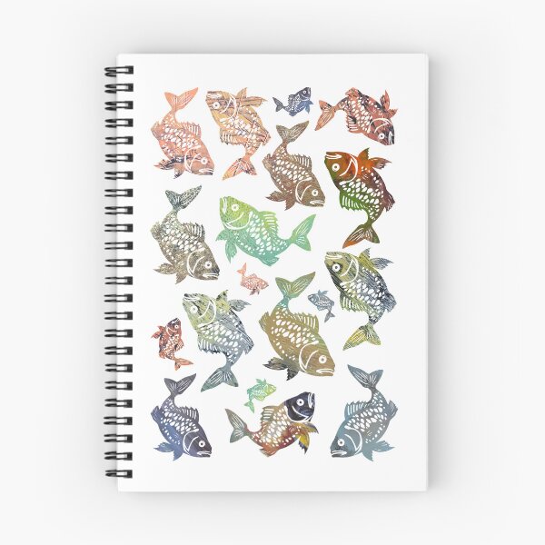 Item preview, Patina Fish Sticker Sheet – Textured Fish Art designed and sold by LiviaPenroseDesigns.
