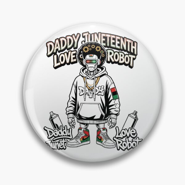 Item preview, Minimal Daddy Juneteenth Love Robot Inspirational Freedom Typography Design for Modern Culture Lovers designed and sold by Im-Ara.