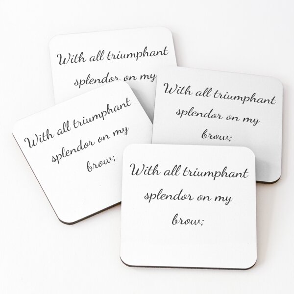 Item preview, "With all triumphant splendor on my brow;" - handwriting black designed and sold by ariksworld.