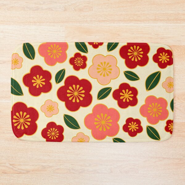 Item preview, Ume Pop Plum Blossom Kawaii Floral Pattern designed and sold by AbsoluteMotif.