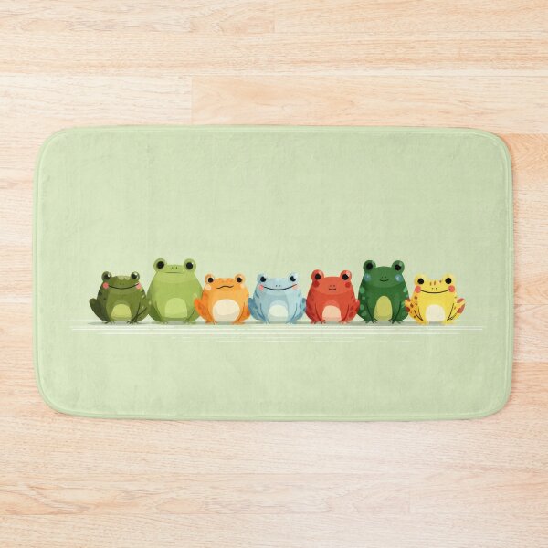 Item preview, Frogs lined up in a colorful row designed and sold by anytka.
