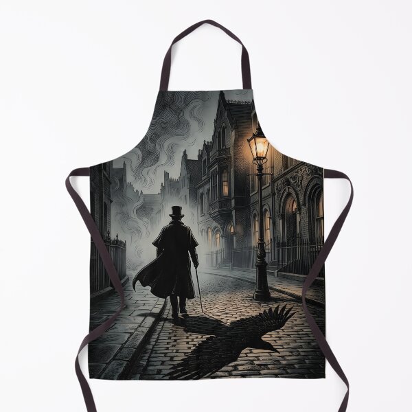Item preview, The Cloaked Figure | Victorian Noir Raven Shadow Gothic Art designed and sold by Studio77-Gothic.