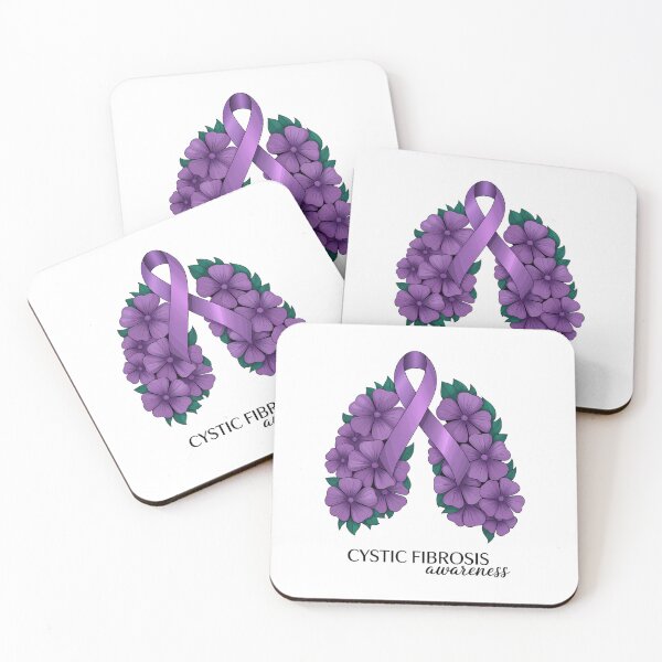 Item preview, Cystic Fibrosis Awareness Floral Lungs Purple Ribbon  designed and sold by sailorjessiArt.