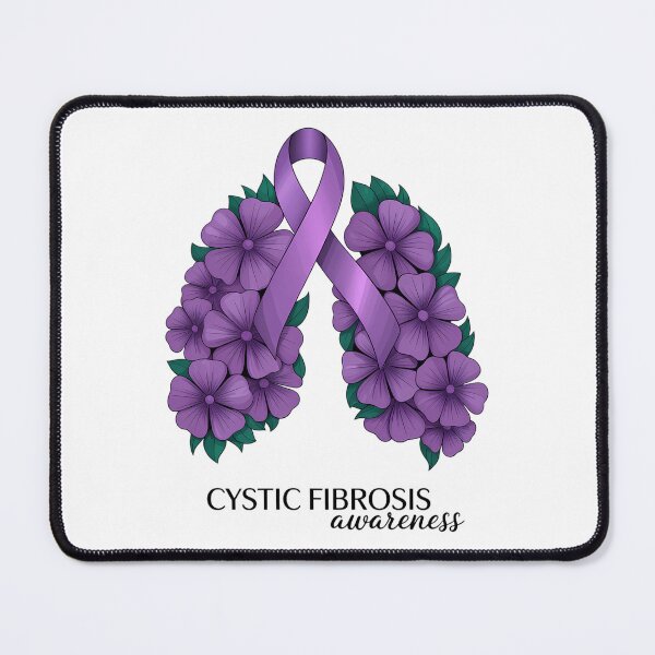 Item preview, Cystic Fibrosis Awareness Floral Lungs Purple Ribbon designed and sold by sailorjessiArt.