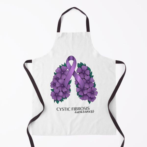Item preview, Cystic Fibrosis Awareness Floral Lungs Purple Ribbon designed and sold by sailorjessiArt.