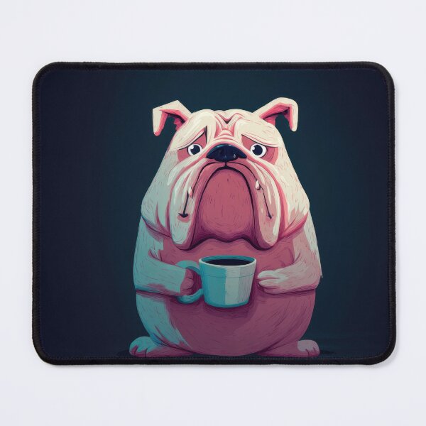 Item preview, Bulldog holding a cup in dark space designed and sold by anytka.