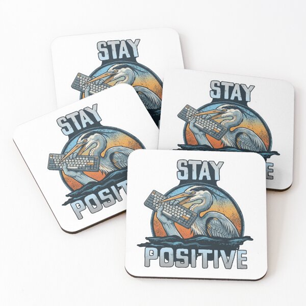 Item preview, Stay Positive Heron Office Design - Funny Corporate Motivation designed and sold by Dada-arts.
