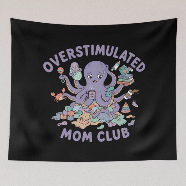 Item preview, Overstimulated Mom Depression Mental Health Essential T-Shirt  designed and sold by ZyxDes.