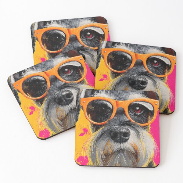 Item preview, Cute dog with orange glasses smiling designed and sold by anytka.