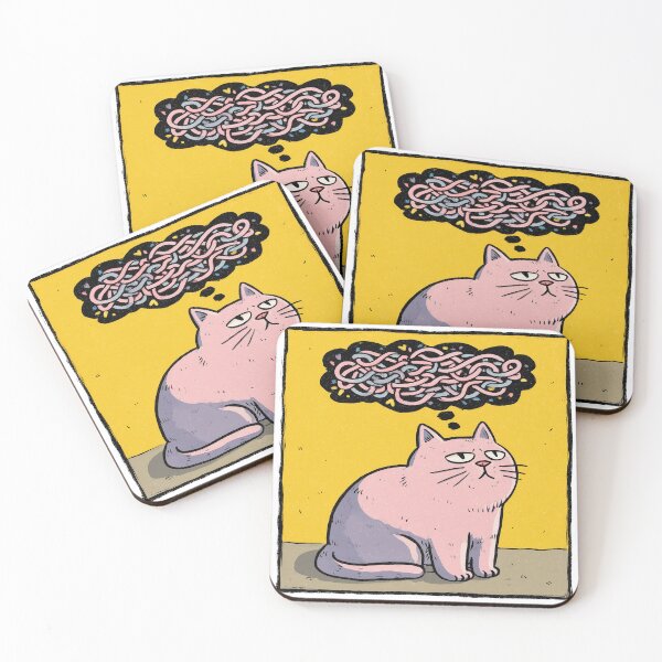 Item preview, Overthinking Cat No Thoughts Left Funny Relatable Meme Design designed and sold by Meow-Attitude.
