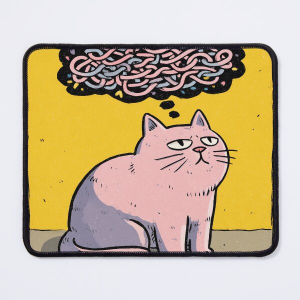 Item preview, Overthinking Cat No Thoughts Left Funny Relatable Meme Design designed and sold by Meow-Attitude.