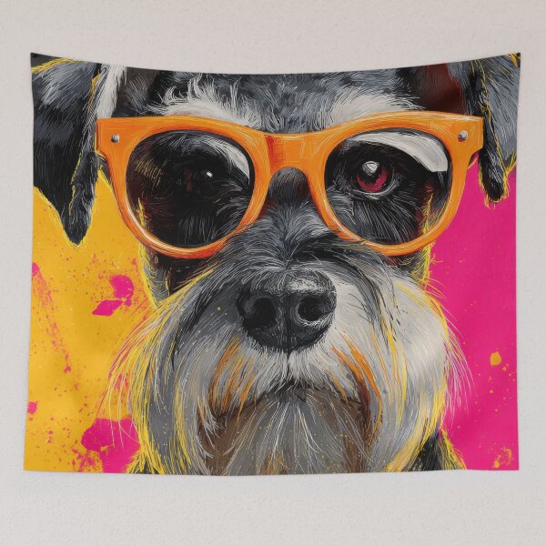 Item preview, Cute dog with orange glasses smiling designed and sold by anytka.