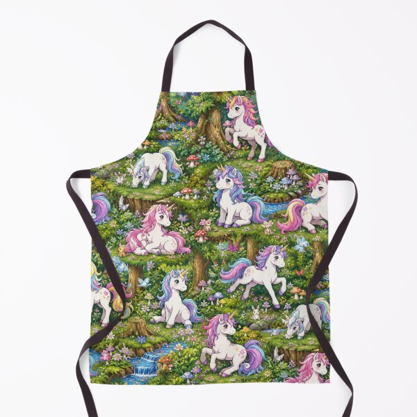 Item preview, Unicorn Forest Pattern – Cute Fantasy Kawaii Seamless Magical Woodland Design designed and sold by AnimalAirtistry.