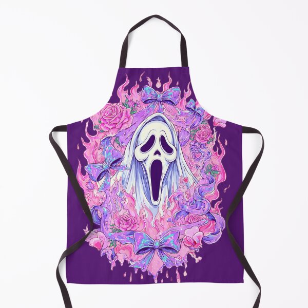 Item preview, Pink Coquette Ghostface Halloween - Pastel Goth Ghost with Bows and Roses designed and sold by illeN-Art-World.
