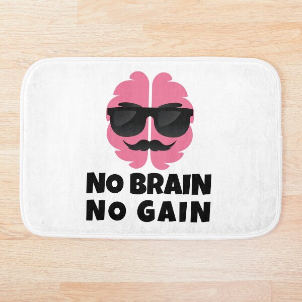 Item preview, Sin cerebro no hay ganancia. Divertida ilustración motivacional sobre el éxito empresarial y el cerebro. designed and sold by WordPlayStudio.