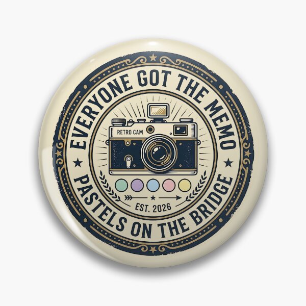 Item preview, Vintage Camera Badge Photography Lover Retro Aesthetic designed and sold by SplashTastic.