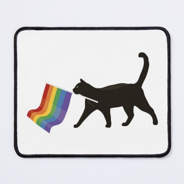 Item preview, Black Cat LGBTQ Flag In Mouth Vintage Design designed and sold by Mustangana.