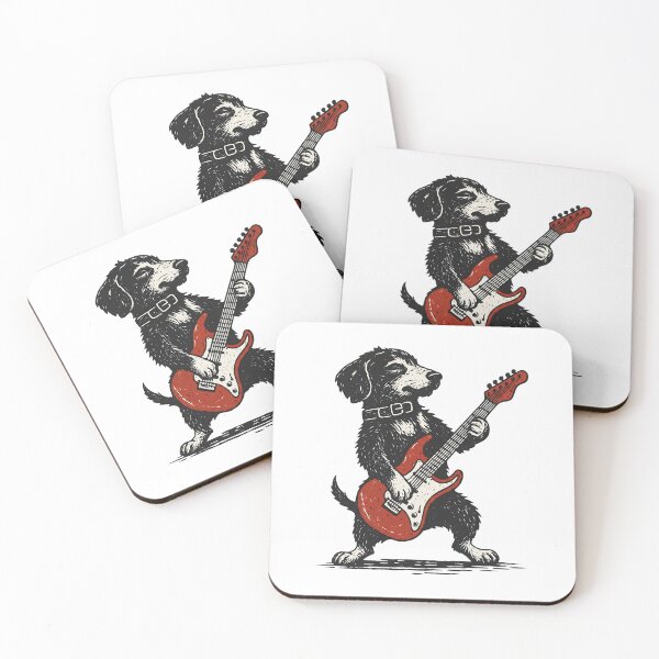 Item preview, A funny dog playing the guitar designed and sold by OlyvieArt.