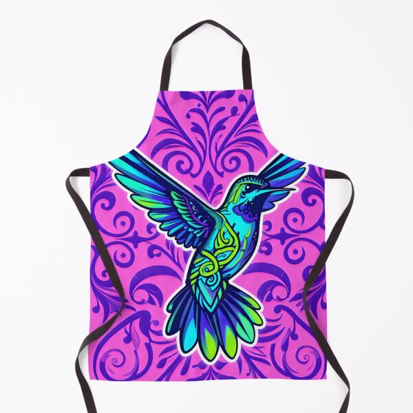 Item preview, Colorful Hummingbird Ornamental Design – Vibrant Floral Pattern designed and sold by AnimalAirtistry.
